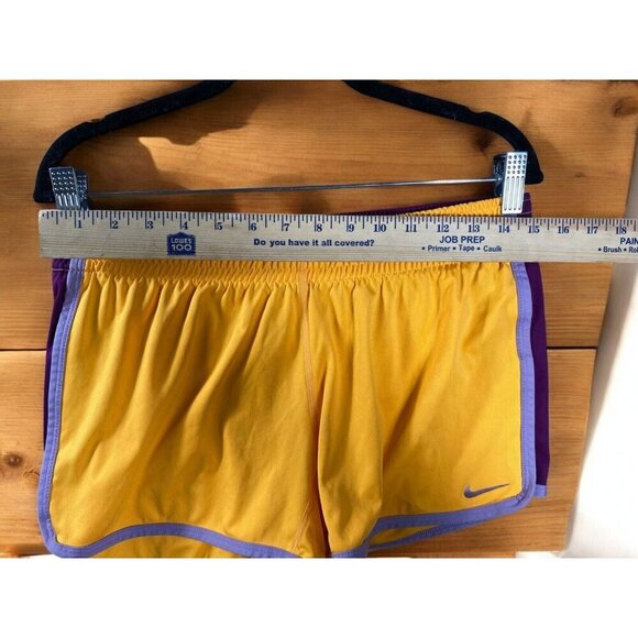 Nike Womens 3.5 Inch Fly Knit Training Shorts Orange Purple 613595 807 size S - Picture 11 of 13
